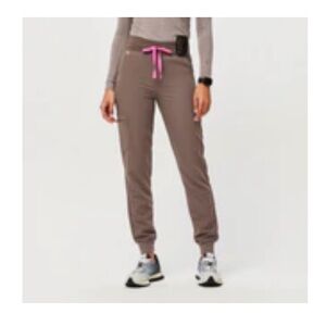 Women’s High Waisted Zamora - Jogger Scrub Pants - M / Smokey Taupe